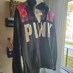 PINK 1/4 zip sweatshirt